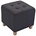 Poggiapiedi Divano Pharao - Sgabello Pouf Capitonné Imbottito in Tessuto I Sgabello Basso Salotto Piedini in Legno I Sgabello Quadrato da Sala 45x45 cm I Pouf Design Salotto Grigio Scuro - Foto miniatura 1
