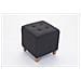 Poggiapiedi Divano Pharao - Sgabello Pouf Capitonné Imbottito in Tessuto I Sgabello Basso Salotto Piedini in Legno I Sgabello Quadrato da Sala 45x45 cm I Pouf Design Salotto Grigio Scuro - Foto miniatura 3
