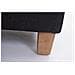 Poggiapiedi Divano Pharao - Sgabello Pouf Capitonné Imbottito in Tessuto I Sgabello Basso Salotto Piedini in Legno I Sgabello Quadrato da Sala 45x45 cm I Pouf Design Salotto Grigio Scuro - Foto miniatura 5