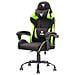 Gaming Chair RHOMBUS FF10 - Tessuto, Doppio Cuscino, Schienale Reclinabile, Nero Verde - Foto miniatura 1