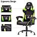 Gaming Chair RHOMBUS FF10 - Tessuto, Doppio Cuscino, Schienale Reclinabile, Nero Verde - Foto miniatura 5