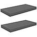 Scaffali A Parete 2 Pz Grigio Lucido 50x23x3,8 Cm In Mdf - Foto miniatura 2