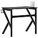 Scrivania da Gaming con Gambe a K Nera 90x60x75 cm - Foto miniatura 4