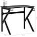 Scrivania da Gaming con Gambe a K Nera 90x60x75 cm - Foto miniatura 6