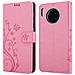 Custodia Compatibile Con Huawei Mate 30 In Rosa Fiore - Coperchio Protettivo In Design Floreale Con Chiusura Magnetica, Funzione Stand E Slot Per Carte - Foto miniatura 8