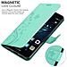 Cadorabo Custodia Compatibile Con Huawei P9 Plus In Turchese Fiore - Coperchio Protettivo In Design Floreale Con Chiusura Magnetica, Funzione Stand E Slot Per Carte - Foto miniatura 5