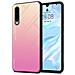 Custodia Compatibile Con Huawei P30 In Giallo - Rosa - Coperchio Protettivo Bicolore In Vetro Temperato E Silicone Tpu - Foto miniatura 1