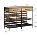 Credenza Isola Cucina Con 1 Cassetto E 5 Ripiani Aperti Cassettiera Credenza Ingresso Tavolo Bar Multifunzionale Stile Vintage 120x45x91cm Fsb85-pf - Foto miniatura 5