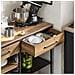 Credenza Isola Cucina Con 1 Cassetto E 5 Ripiani Aperti Cassettiera Credenza Ingresso Tavolo Bar Multifunzionale Stile Vintage 120x45x91cm Fsb85-pf - Foto miniatura 2