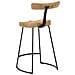 Sgabelli da Bar 2 pz 49x43x88 cm in Legno Massello di Mango - Foto miniatura 2