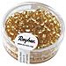 17 Grammi - Perline In Vetro Rotonde Con Foro Argentato Ø4mm - Colore Oro - Foto miniatura 1