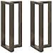 Gambe Tavolo Bar Forma T 2 Pz Naturale 40x35x(90-91)cm Acciaio - Foto miniatura 2