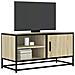 Mobile Tv Rovere Sonoma 80x34,5x40 Cm Legno Multistrato Metallo - Foto miniatura 1