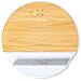Supporto Caricabatterie Wireless In Bambù /marmo Organico 15w Ricarica Rapida 8,6x1,7x8,6 Cm. Colore Del Legno - Foto miniatura 3