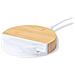 Supporto Caricabatterie Wireless In Bambù /marmo Organico 15w Ricarica Rapida 8,6x1,7x8,6 Cm. Colore Del Legno - Foto miniatura 1