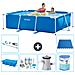 Piscina Fuori Terra - Rettangolo - 220x150x60 Cm - Blu - Include Accessori Coordinati A59 - Foto miniatura 1