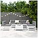 Set Divani Da Giardino 6 Pz Bianco In Legno Massello Di Pino - Foto miniatura 2