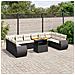 Set Divani Da Giardino 11 Pz Con Cuscini In Polyrattan Nero - Foto miniatura 3