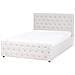 Letto Contenitore Tessuto Amiens 140 X 200 Cm Beige - Foto miniatura 3