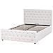 Letto Contenitore Tessuto Amiens 140 X 200 Cm Beige - Foto miniatura 4