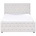 Letto Contenitore Tessuto Amiens 140 X 200 Cm Beige - Foto miniatura 5