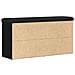 panchina da stoccaggio  Nero Rovere 100x30x48 cm Legno ingegnerizzato - Foto miniatura 8
