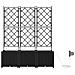 Fioriere con sistema di irrigazione 3 pcs Nero - Foto miniatura 5