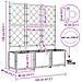 Fioriere con sistema di irrigazione 3 pcs Nero - Foto miniatura 9