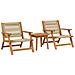 Set di Sedie da Giardino con Tavolo - 3 Pezzi in Legno Massello di Acacia Beige - Foto miniatura 1