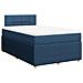 Giroletto a Molle con Materasso Blu 120x190 cm in Tessuto - Foto miniatura 3