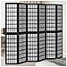 Divisorio Ambienti 6 Pannelli Nero Legno Massello di Paulownia - Foto miniatura 2