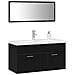 Set di mobili per il bagno 3 pcs Rovere Nero 90 x 38.5 x 46 cm - Foto miniatura 3