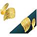 Set Di 12 Anelli Portatovaglioli Foglia Oro - Eleganti Supporti In Metallo Per San Valentino, Feste E Decorazioni Tavola - Foto miniatura 5