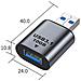 Adattatore 2-pack Type-c Femmina A Usb Maschio, Lega Di Alluminio, Trasferimento Dati 10gbps - Foto miniatura 5