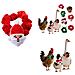 Confezione Da 2 Collari Decorativi Natalizi Per Animali Domestici - Elastici Da Collo A Tema Babbo Natale - Foto miniatura 1