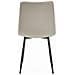 Sedia TURIN in velluto beige, design ergonomico x3 - Foto miniatura 5