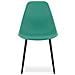 WAT Sedia da scrivania moderna verde / gambe nere x 2 - Foto miniatura 7