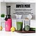 Ginnie Spremiagrumi a Freddo Professionale, Estrattore Lento 60 RPM per Agrumi, Design Compatto e Facile da Pulire, 400ml, 100W - Rosa Vivace - Foto miniatura 6