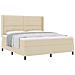 Letto a molle con materasso Crema 180 x 200 cm Tessuto - Foto miniatura 1