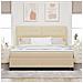 Letto a molle con materasso Crema 180 x 200 cm Tessuto - Foto miniatura 3