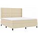 Letto a molle con materasso Crema 180 x 200 cm Tessuto - Foto miniatura 4
