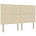 Letto a molle con materasso Crema 180 x 200 cm Tessuto - Foto miniatura 6