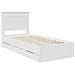 Struttura del letto Bianco 75 x 190 cm Legno Ingegnerizzato - Foto miniatura 4