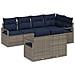 Set di divani 7 pcs Grigio polyrattan - Foto miniatura 1