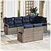 Set di divani 7 pcs Grigio polyrattan - Foto miniatura 2