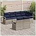 Set di divani 7 pcs Grigio polyrattan - Foto miniatura 3