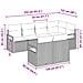 Set di divani 7 pcs Grigio polyrattan - Foto miniatura 8