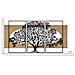 Pannello Da Muro Tree Albero Della Vita In Ferro E Legno, Set 3 Pezzi 176x90 Cm - Foto miniatura 6