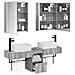 Set di Armadi da Bagno 5 pcs Sonoma grigio 53 x 15,5 x 70 cm - Foto miniatura 3