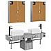 Set di Armadi da Bagno 5 pcs Sonoma grigio 53 x 15,5 x 70 cm - Foto miniatura 8